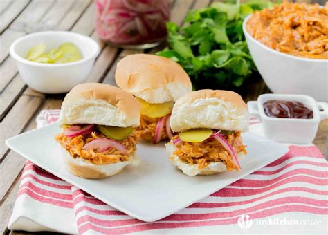 BBQ Pulled Chicken Sliders A Recipe Video My Kitchen Craze