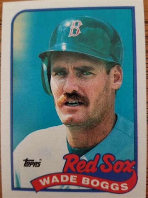 WADE BOGGS 1989 Topps 600 Boston Red Sox Baseball Card MT EBay