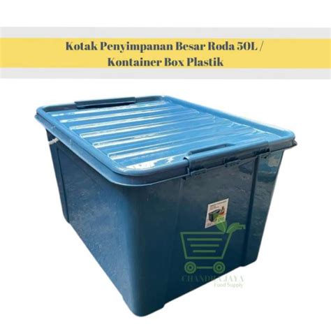 Jual Kotak Penyimpanan Besar Roda L Merah Kontainer Box Plastik Di