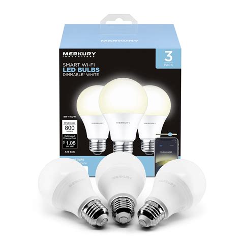 Merkury Innovations Indoor A Smart White Led Bulb W Dimmable