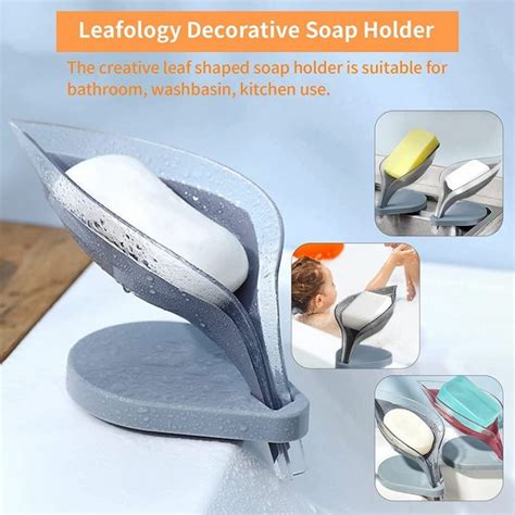 Leaf Shape Soap Holder Plastic Soap Tray With Suction Cup Ny Store