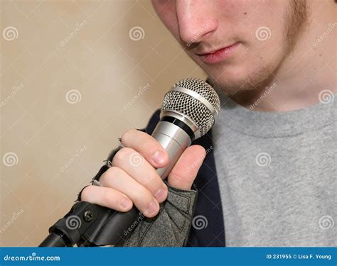 Holding Microphone Stock Image Image Of Music Lead Singer 231955