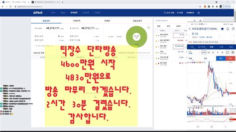 비트코인 단타 방송 수익 230만 달성틱장수 Youtube