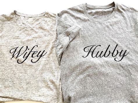 Diy Wifey And Hubby T Shirts For Wedding Honeymoon Or Anniversary