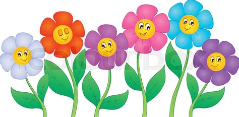 Flower Theme Image Stock Vector Colourbox