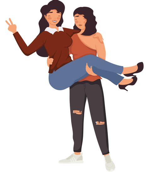 Young Lesbians Lovers Couple 24090609 Png