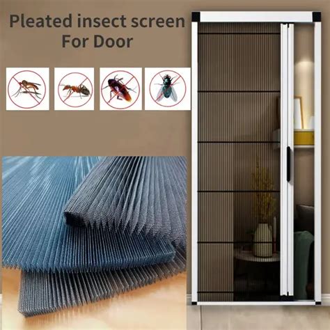 Anti Mosquito Bug Retractable Plisse Net Window Aluminum Alloy Frame