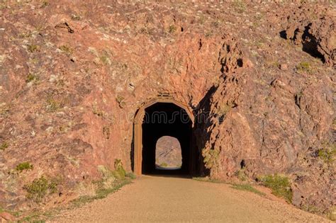 Tunnels Of Lake Mead S Railroad Tunnel Trail In The Morning Stock Image