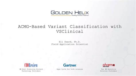 Acmg Based Variant Classification With Vsclinical Ppt