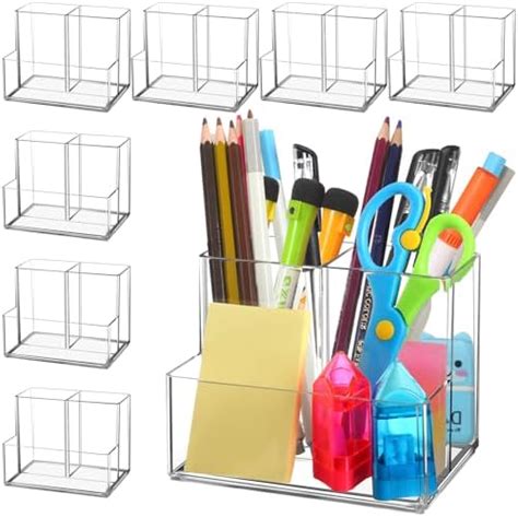 Amazon Umirokin 4 Slot Acrylic Pen Holder Clear Pencil Holder