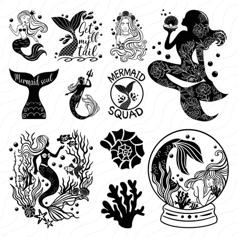 60 Little Mermaid Svg Bundle Mermaid Svg Mermaid Quotes Svg Etsy Australia