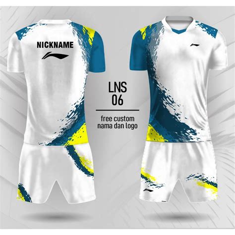 Jual Jersey Setelan Badminton Lns Set Jersey Bulu Tangkis Kaos Olahraga