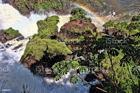 Rainbow Over Iguazu Falls Stock Photo - Download Image Now - Mata ...