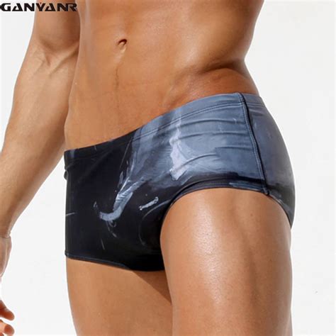 Ganyanr Brand Gay Men Swimwear Swimming Trunks Plus Size Sexy