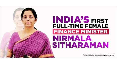 Indias First Full Time Female Finance Minister Nirmala Sitharaman