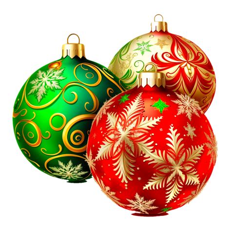 Free Gold And Red Baubles Christmas Ornaments Free Png Png