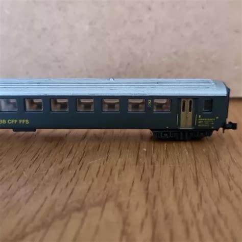 LIMA 32 0329 N Gauge SBB CFF FFS Green 2nd Coach In Original Box 14 99