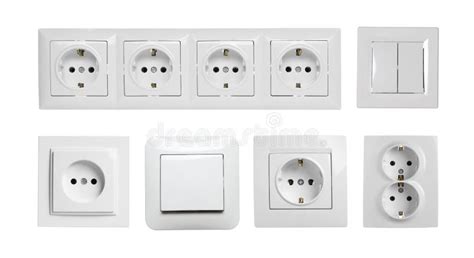 Light Switches And Power Sockets On Wall Indoors Stock Photo Image Of