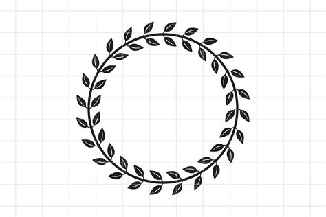 Leaf Wreath Svg Cut File Vector Cut Files Design Bundles