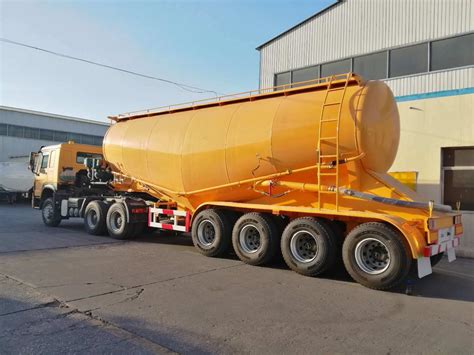 4 Axle 40 50 Cbm Bottom Discharge Unloading Bulk Cement Fly Ash Flour