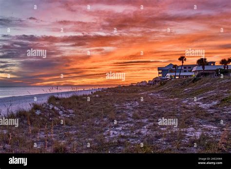 Florida Beach Sunset Near Destin Florida Usa On The Florida Gulf