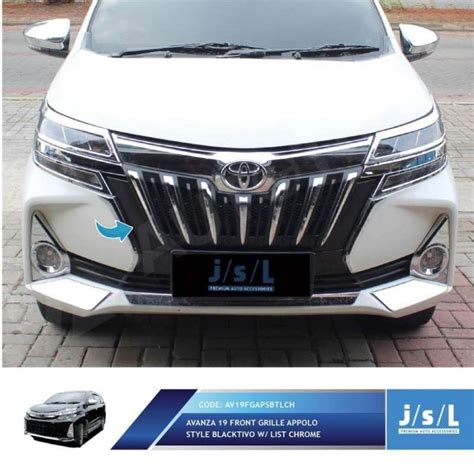 Jual Grill Depan Front Grille Avanza Apollo Blacktivo Chrome Jsl