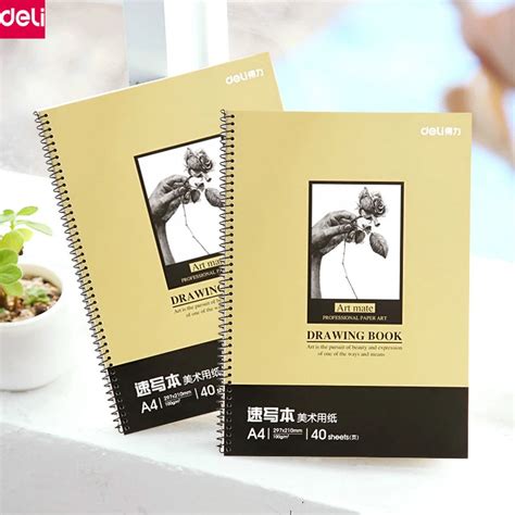 Deli Sketchbook Notebook A4 B5 Spiral Sketchbook 40 Sheet White Paper ...