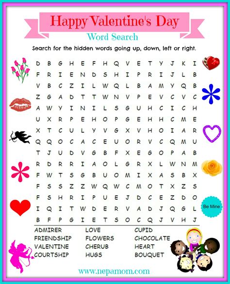 Valentine S Day Word Search Puzzle NEPA Mom