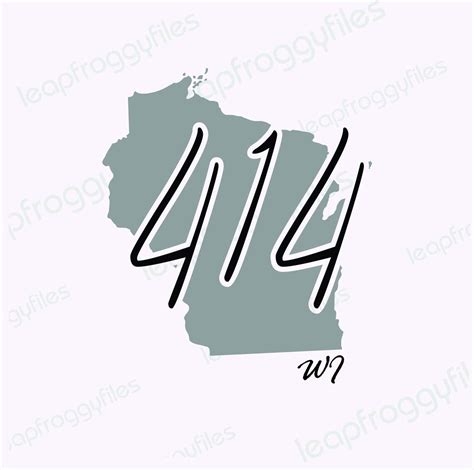 Wisconsin Area Code 414 Area Code 414 Svg Filesvg Png Eps Dxf