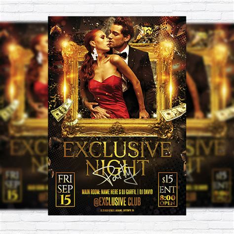 Exclusive Night Party – Premium Flyer Template + Facebook Cover ...