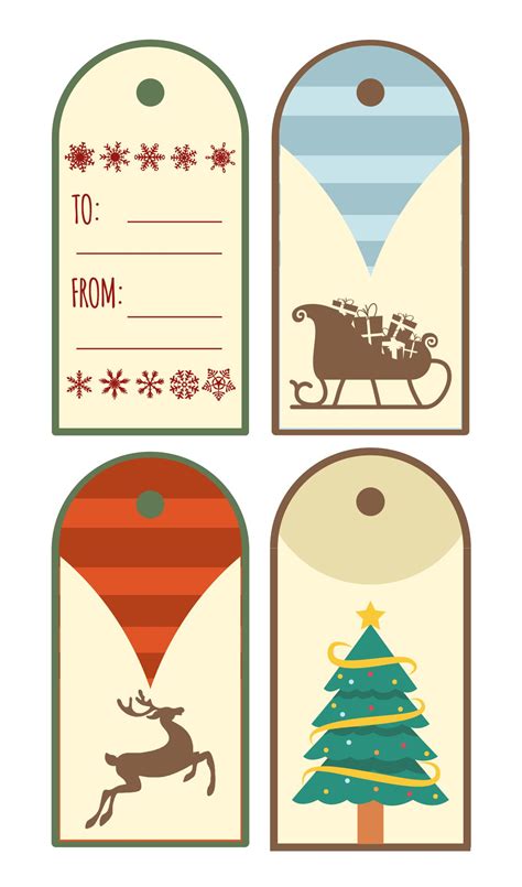 Christmas Present Tags - 10 Free PDF Printables | Printablee