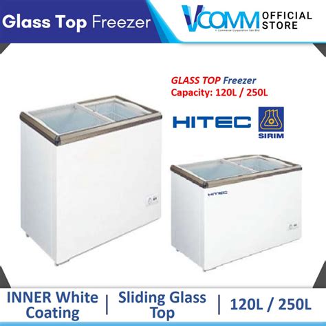 HITEC Glass Top Freezer 120L 250L HFZ C189GT HFZ C289GT Shopee