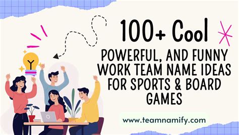 100 Cool Powerful And Funny Team Names Ideas For Sports Board