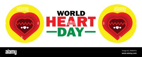 World Heart Day Vector Illustration Suitable For Greeting Card Poster And Banner Stock Vector