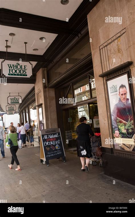 Exterior Whole Foods Market Store In Kensington London England Uk Stock