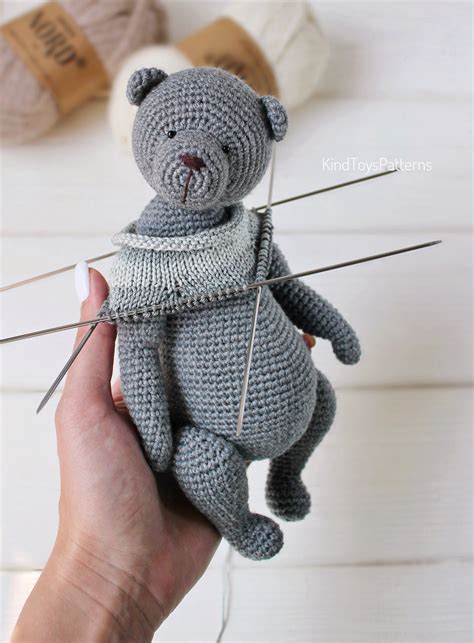 Teddy Bear Crochet Pattern Amigurumi Bear With A Sweater Etsy De