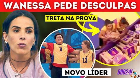 BBB 24 LUCAS é o NOVO LÍDER WANESSA pede DESCULPAS para DAVI Resumo