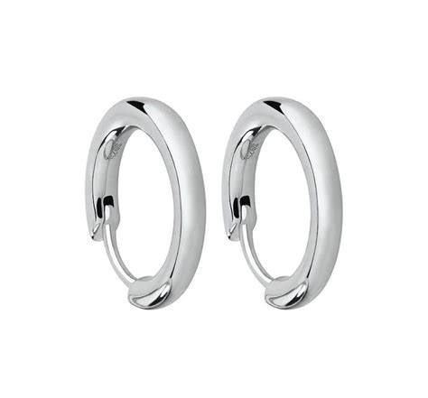 Mens Silver Hoop Earrings 925 Sterling Silver Earrings 18mm Etsy