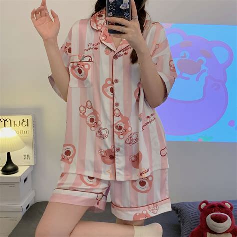 日系卡通满印蜡笔小新同款睡衣女短袖夏季牛奶丝直播宽松家居服春 阿里巴巴