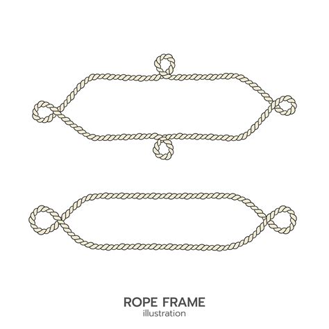 Rope Border And Frame Lasso Twisted And Crisscrossed Until A Rectangle 47118950 Vector Art At