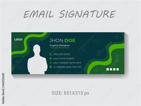 Professional Email Signature Vector Banner Template Online Signature