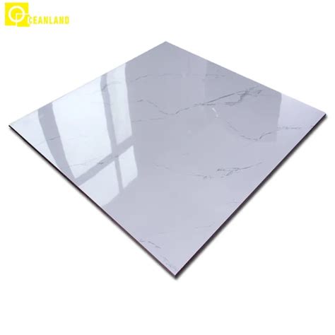 Foshan White Marble Look Full Polished Glazed Porcelain Tile Tile And