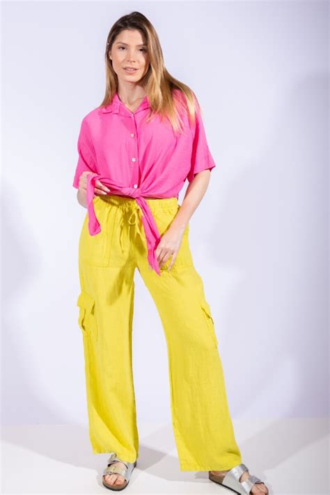 Camisa Nudo Fucsia Tits
