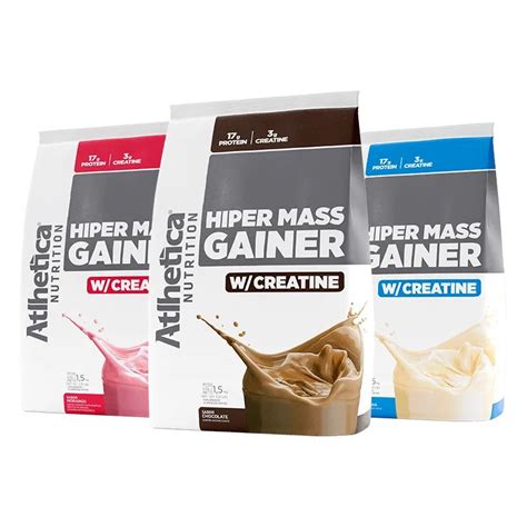 Hiper Mass Gainer W Creatine 3Kg Atlhetica Nutrition em Promoção na