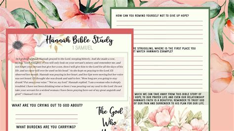 Hannah Bible Study Women in the Bible Printable Bible Study - Etsy