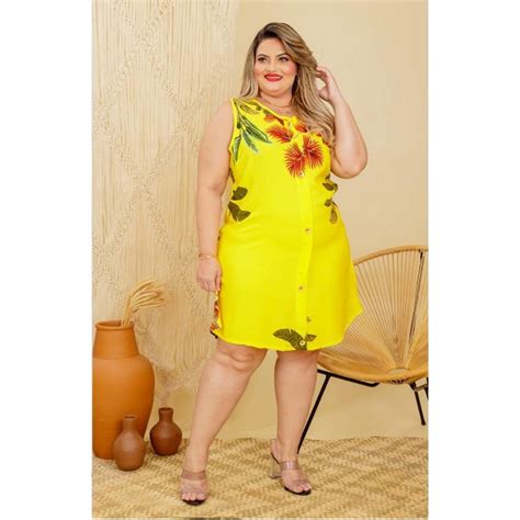 Vestido Plus Size Em Viscose Ref 054 Leiam A DescriÇÃo Do AnÚncio