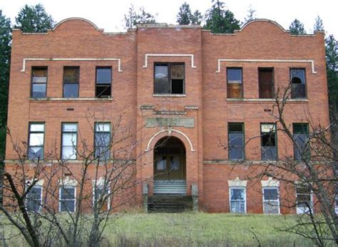 Old Brick School In Harrison Id Abandoned Village Abandoned Places