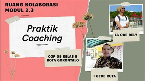 RUANG KOLABORASI MODUL 2 3 PRAKTIK COACHING MODEL TIRTA YouTube