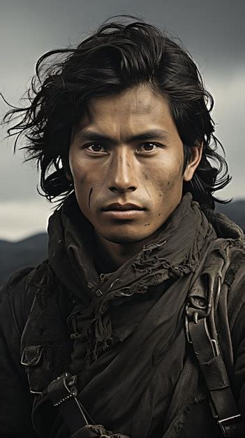 Premium Ai Image A Man With A Backpack On His Shoulder