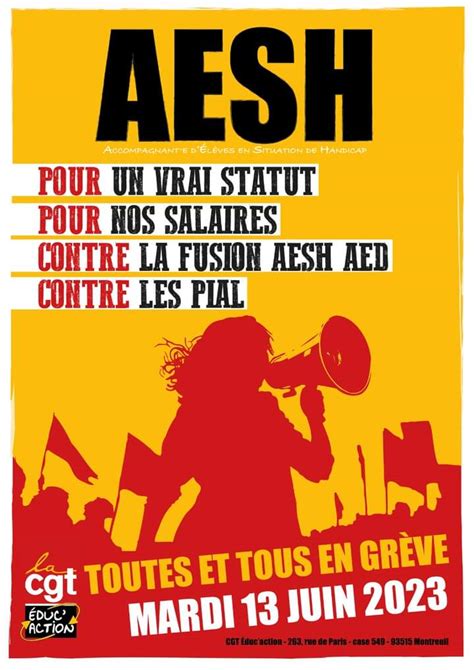 AESH AVS en action on Twitter AESH en grève mardi 13 juin En lutte